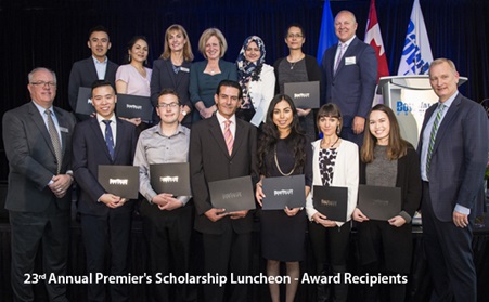 23rd Annual Premier's Scholarship Luncheon - Award Recipients