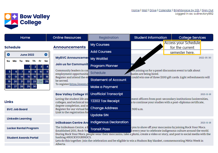 Logging In  Bow Valley College