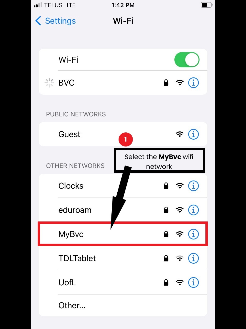 Apple MyBvc Wifi Connection