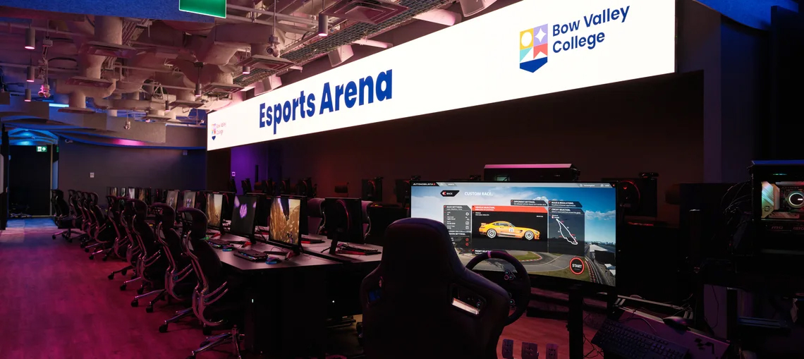 esports Arena at Bow Valley College